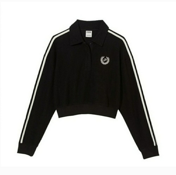 Victoria's Secret cropped fleece pullover top - Picture 1 of 5